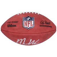 Ballon de football couleur dédicacé par Mykel Williams des 49ers de San Francisco, Wilson Duke