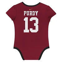 Newborn & Infant Nike Brock Purdy San Francisco 49ers Name Number 3-Pack Bodysuit Set