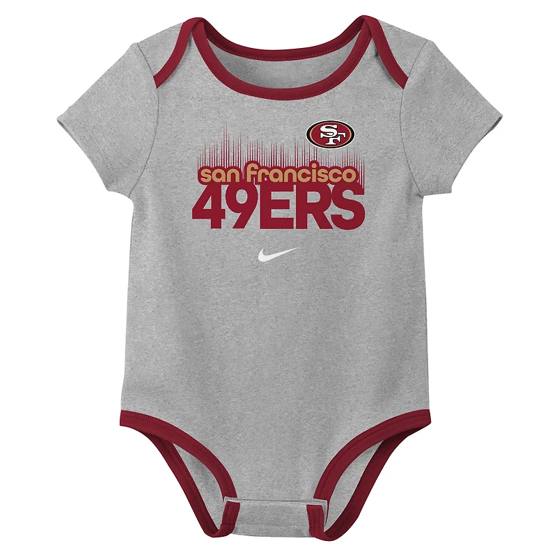 Newborn & Infant Nike Brock Purdy San Francisco 49ers Name Number 3-Pack Bodysuit Set