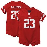 Newborn & Infant Nike Christian McCaffrey Scarlet San Francisco 49ers Game Romper Jersey
