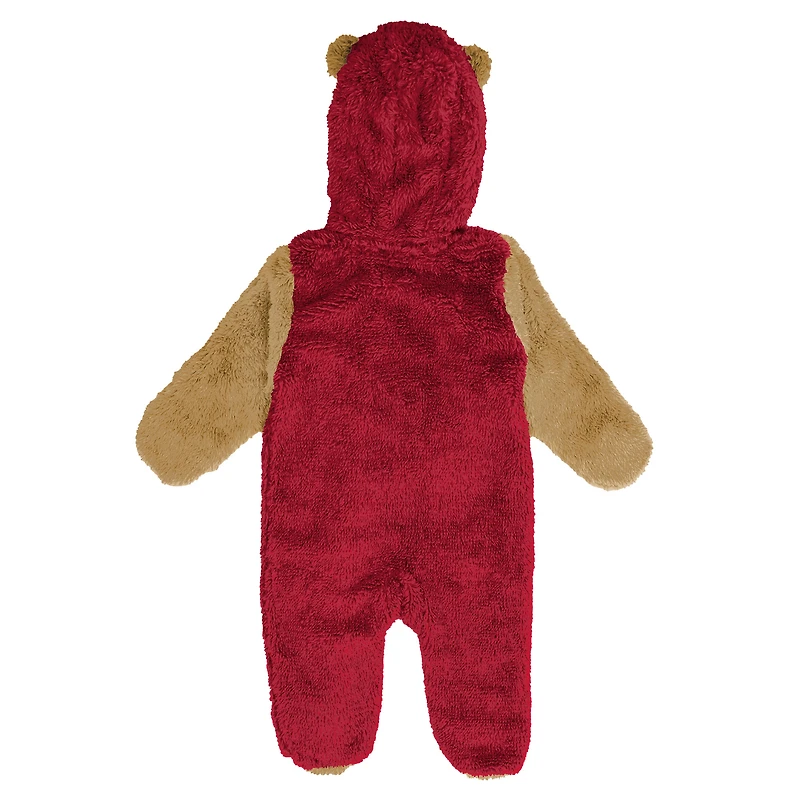 Newborn & Infant Outerstuff Scarlet San Francisco 49ers Stay Napping Fleece Bunting Full-Zip Sleeper