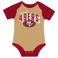 Newborn & Infant San Francisco 49ers Dynamic Duo Bodysuit, Bib Hat Set