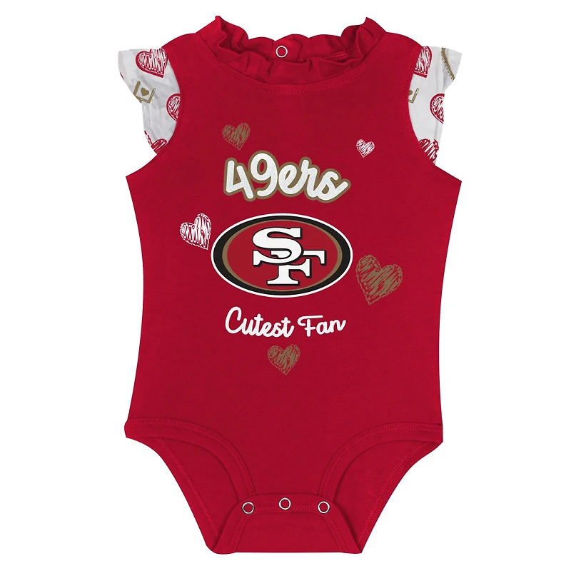 Ensemble 2 pièces pour nouveau-né et nourrisson San Francisco 49ers Happy Hearts