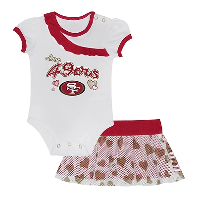 Newborn & Infant San Francisco 49ers Love My Team Bodysuit Skirt Set