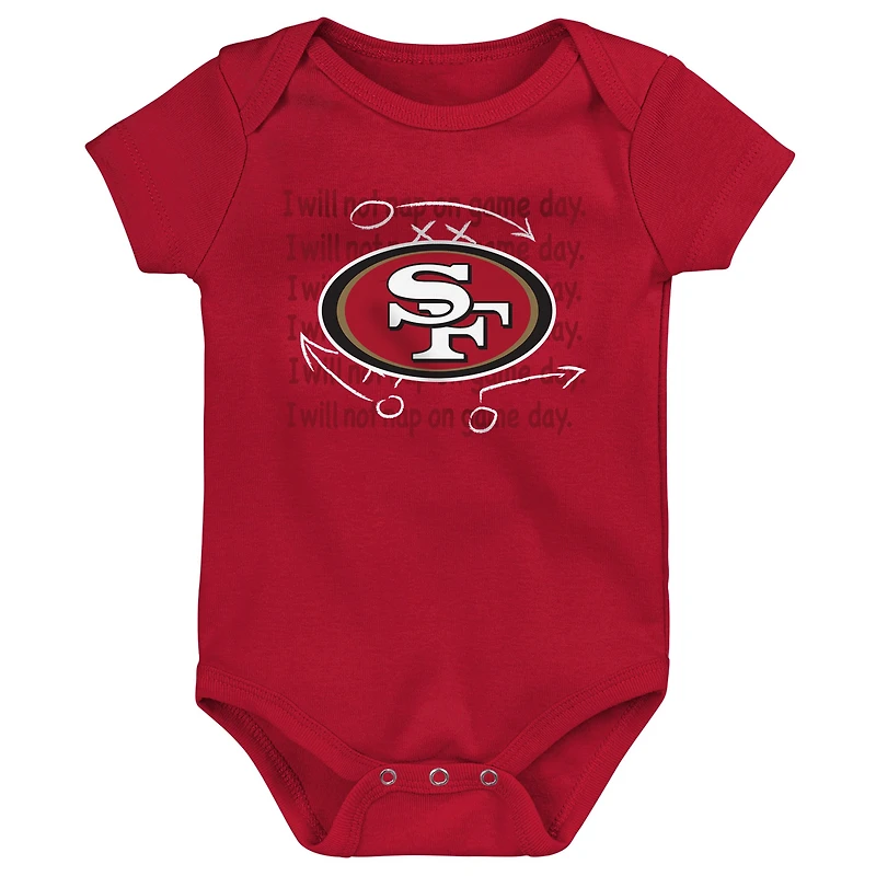 Ensemble de 3 bodies pour nouveau-né et nourrisson San Francisco 49ers Team Starter