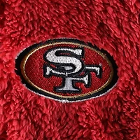 Dormeuse à fermeture éclair complète en polaire pour nouveau-né et nourrisson, écarlate/gris, San Francisco 49ers Game Nap Teddy Bunting