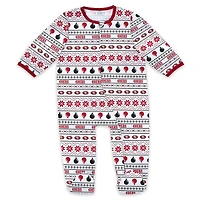 Newborn & Infant WEAR by Erin Andrews San Francisco 49ers Allover Print Full-Zip Sleeper Bib Set