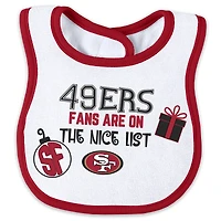 Newborn & Infant WEAR by Erin Andrews San Francisco 49ers Allover Print Full-Zip Sleeper Bib Set