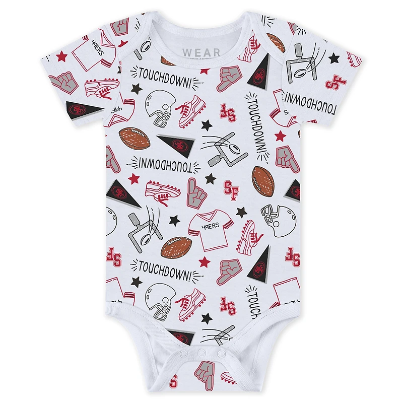 Vêtements pour nouveau-nés et nourrissons par Erin Andrews Ensemble trois pièces body pantalon Turn Me Around des 49ers de San Francisco