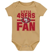 Newborn Outerstuff San Francisco 49ers Little Tike 3-Piece Bodysuit Set