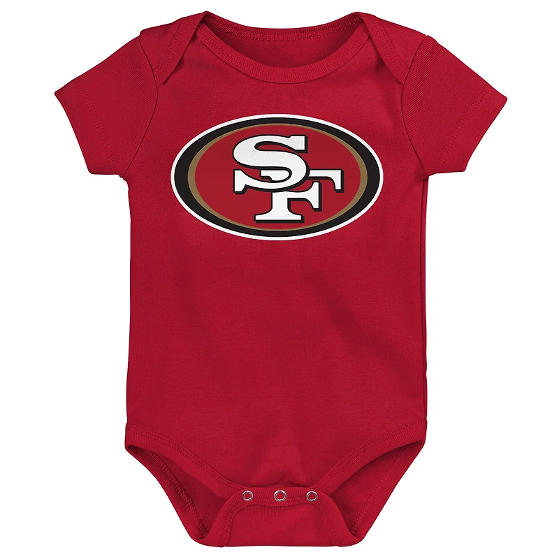 Newborn Outerstuff San Francisco 49ers Little Tike 3-Piece Bodysuit Set