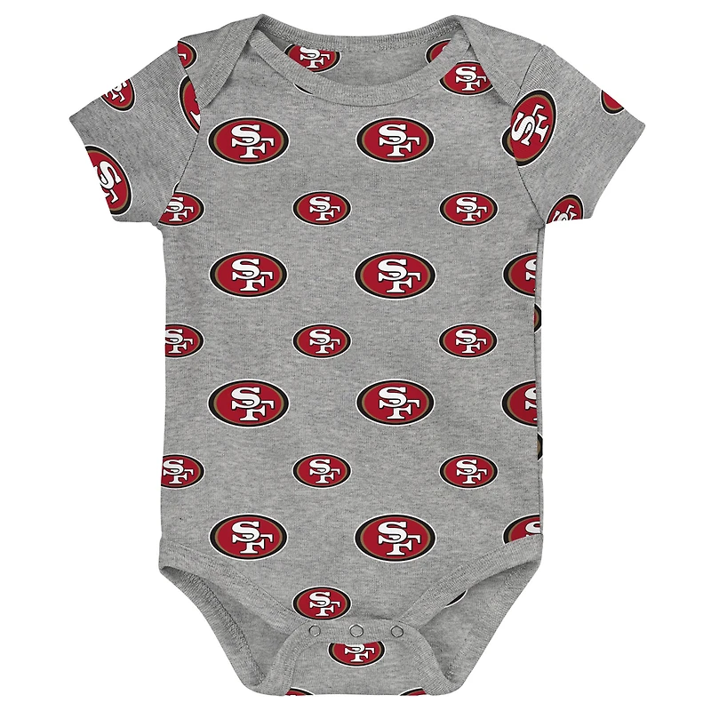 Newborn Outerstuff San Francisco 49ers Little Tike 3-Piece Bodysuit Set