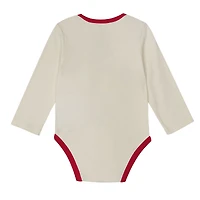 Newborn Outerstuff Scarlet San Francisco 49ers Little Champ Three-Piece Long Sleeve Bodysuit, Pants and Cuffed Hat Set