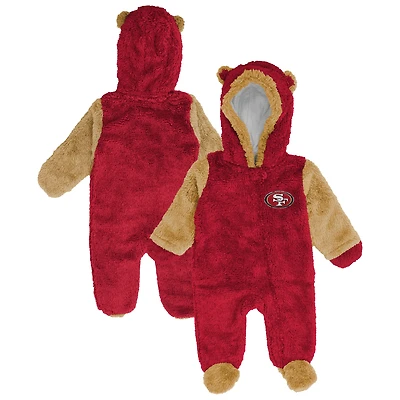 Grenouillère en polaire à fermeture éclair intégrale Outerstuff Scarlet San Francisco 49ers pour nouveau-né