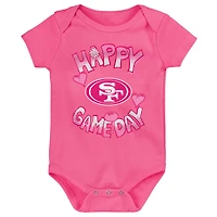 Newborn Pink San Francisco 49ers Happy Gameday Bodysuit