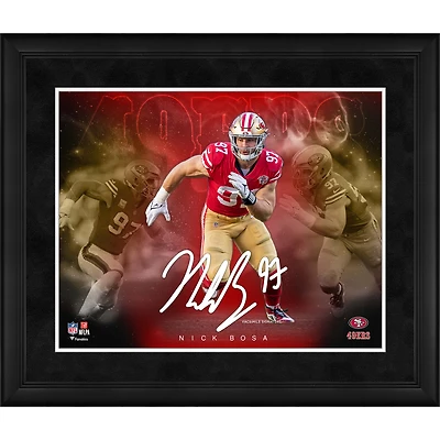 Collage encadré 16" x 20" des Stars du jeu de Nick Bosa, San Francisco 49ers - Signature fac-similé