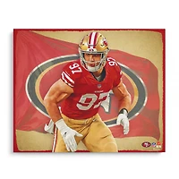 Nick Bosa San Francisco 49ers Unsigned 16" x 20" Photo Print - Designed by Artist Brian Konnick