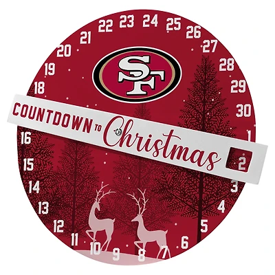 Pegasus San Francisco 49ers Countdown to Christmas Wall Sign