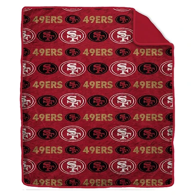 Pegasus San Francisco 49ers Tonal Wordmark 60" x 70" Faux Fur Blanket