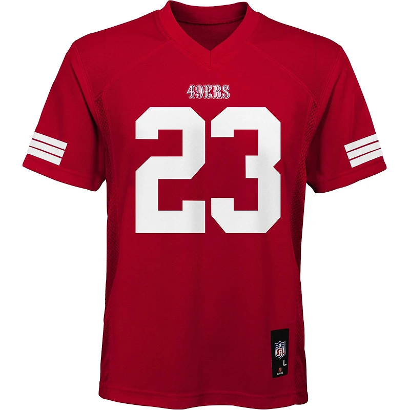 OST 49ER SCARLET  23 CHRISTIAN MCCAFFREY 22 PRESCHOOL NFL MID-TIER JERSEY JERJUVMID