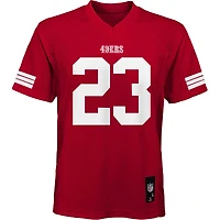 OST 49ER SCARLET  23 CHRISTIAN MCCAFFREY 22 PRESCHOOL NFL MID-TIER JERSEY JERJUVMID