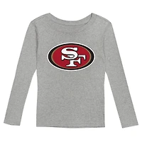 Preschool Heather Gray San Francisco 49ers Long Sleeve T-Shirt and Pants Sleep Set