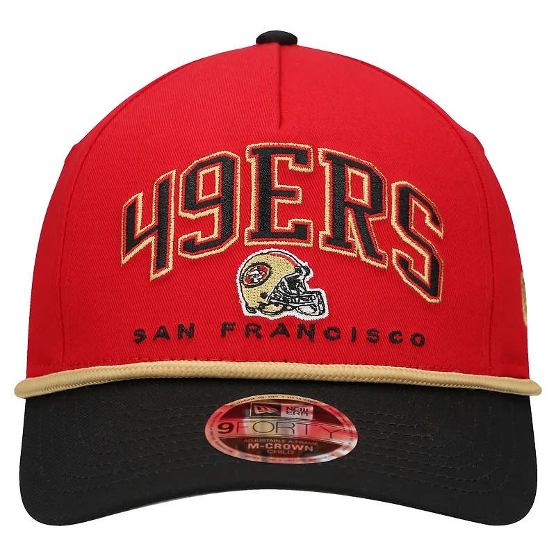 Preschool New Era  Scarlet/Gold San Francisco 49ers  Arch COOLERA 9FORTY A-Frame M-Crown Adjustable Hat