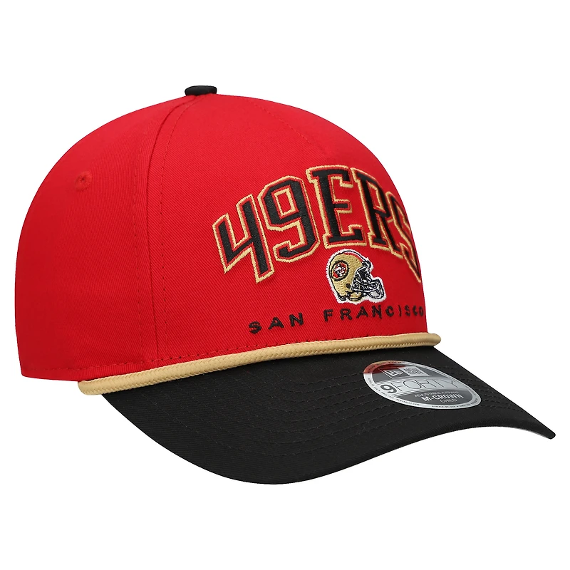 Preschool New Era  Scarlet/Gold San Francisco 49ers  Arch COOLERA 9FORTY A-Frame M-Crown Adjustable Hat