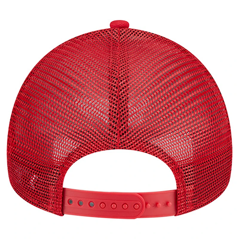 Casquette ajustable New Era Scarlet San Francisco 49ers Main A-Frame 9FORTY pour enfant d'âge préscolaire
