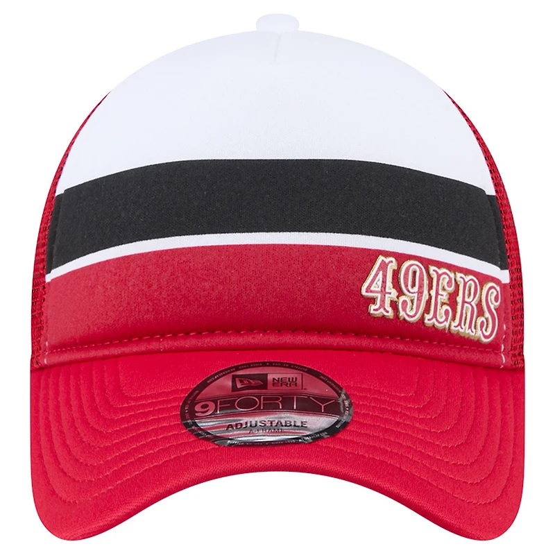 Casquette ajustable A-Frame 9FORTY de couleur unie pour camionneur de San Francisco 49ers de New Era Scarlet pour enfants d'âge préscolaire