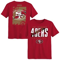 T-shirt à poster Scarlet San Francisco 49ers pour enfants d'âge préscolaire