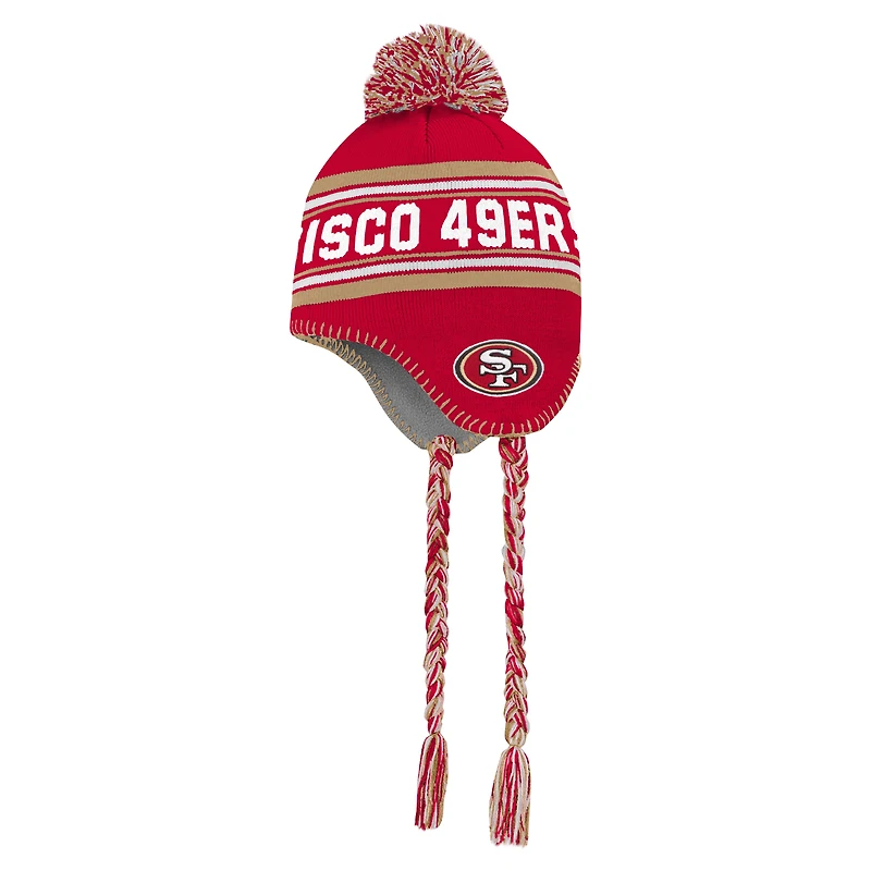 Preschool Scarlet San Francisco 49ers Jacquard Tassel Knit Hat with Pom