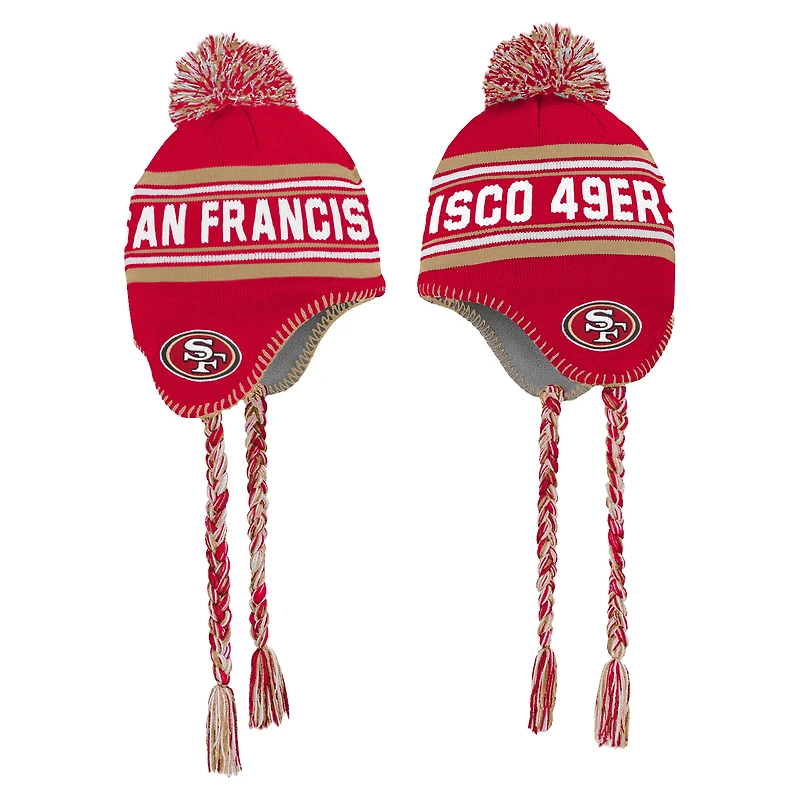 Preschool Scarlet San Francisco 49ers Jacquard Tassel Knit Hat with Pom