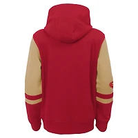 Preschool Scarlet San Francisco 49ers Stadium Color-Block Full-Zip Hoodie