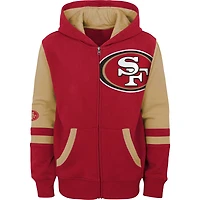 Preschool Scarlet San Francisco 49ers Stadium Color Block Full-Zip Hoodie