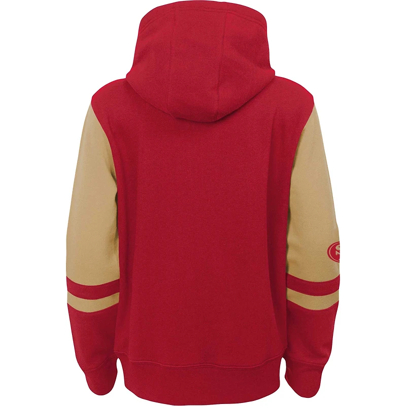 Preschool Scarlet San Francisco 49ers Stadium Color Block Full-Zip Hoodie