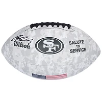 Ricky Pearsall San Francisco 49ers autographié Salute To Service 2024 Wilson Football