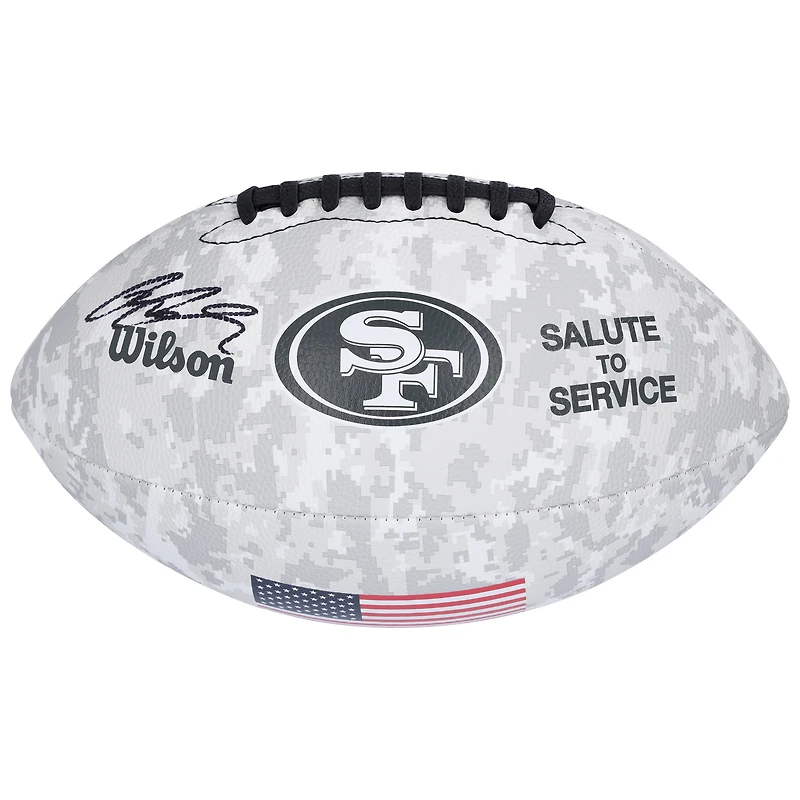 Ricky Pearsall San Francisco 49ers Autographed 2024 Salute To Service Wilson Football