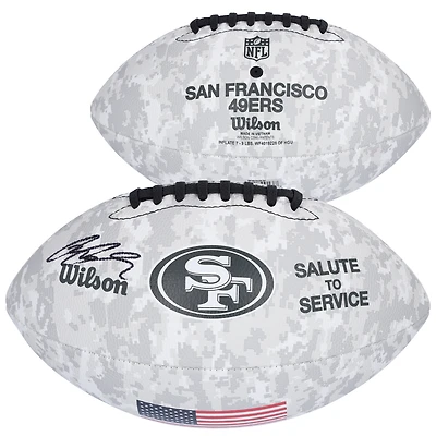 Ricky Pearsall San Francisco 49ers autographié Salute To Service 2024 Wilson Football