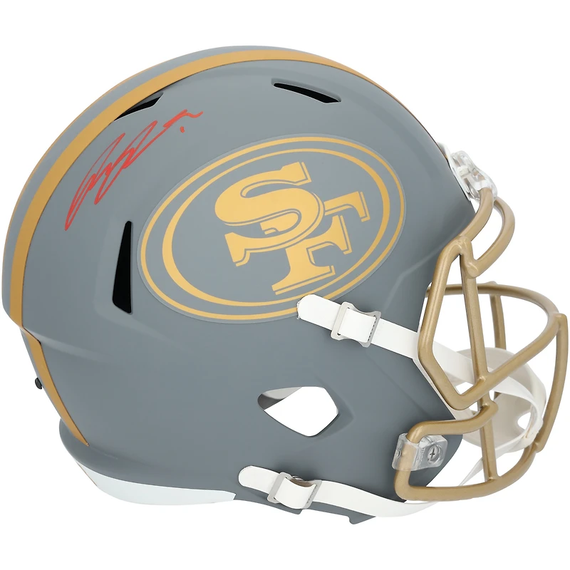 Casque Riddell Slate Speed 2024 autographié par Ricky Pearsall des San Francisco 49ers