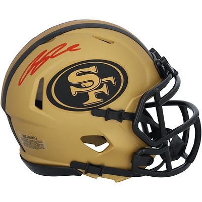 Casque Riddell Rave Speed ​​Mini autographié par Ricky Pearsall des 49ers de San Francisco