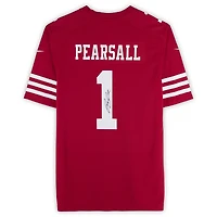 Maillot de match Nike Scarlet autographié par Ricky Pearsall des 49ers de San Francisco