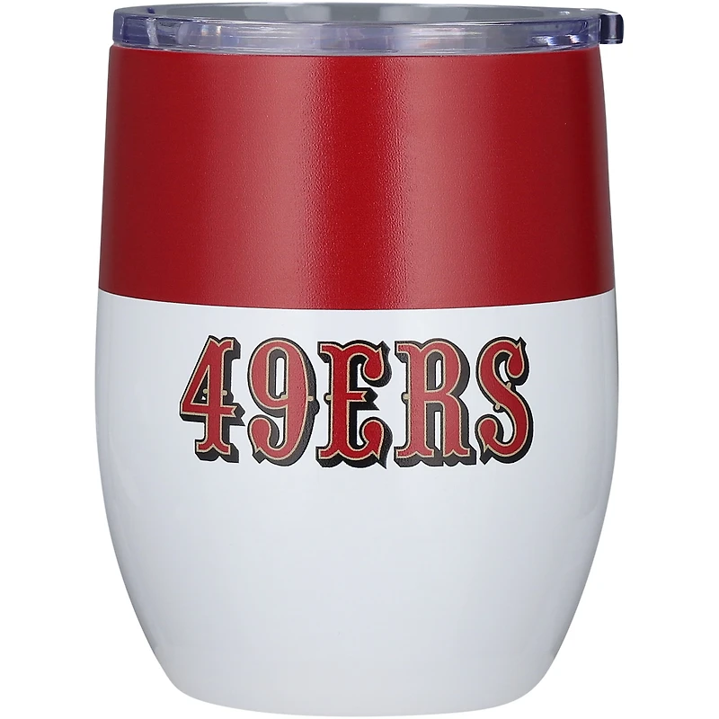 San Francisco 49ers 16oz. Colorblock Stainless Steel Curved Tumbler