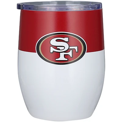 San Francisco 49ers 16oz. Colorblock Stainless Steel Curved Tumbler