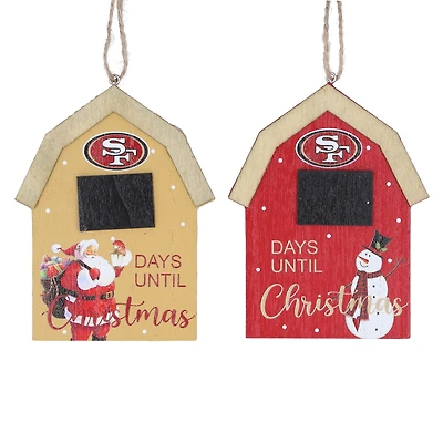 San Francisco 49ers 2-Pack Countdown Ornament Set