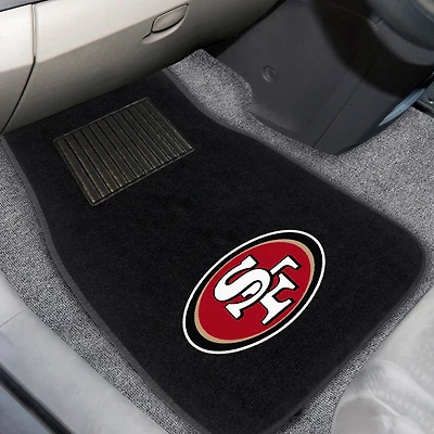Ensemble de 2 tapis de voiture brodés San Francisco 49ers
