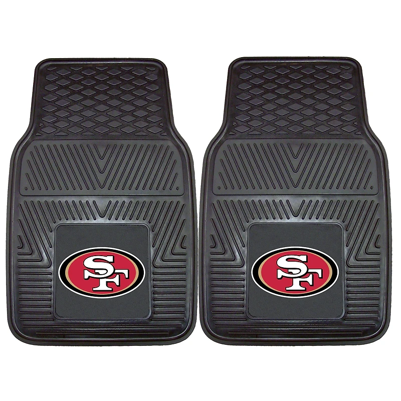 Lot de 2 tapis de voiture en vinyle San Francisco 49ers 27" x 18"