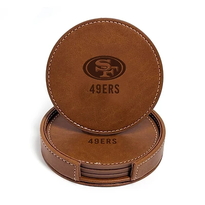 Lot de 4 sous-verres en similicuir San Francisco 49ers