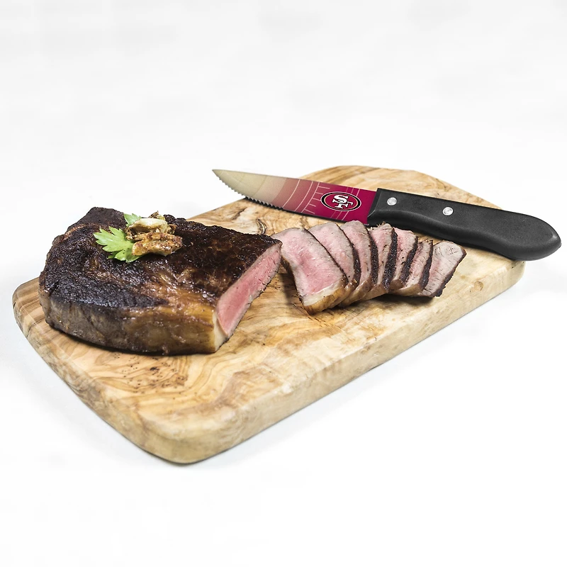 San Francisco 49ers 4-Piece Stainless Steel Steak Knife Set