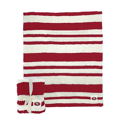 Couverture en tricot torsadé 50" x 60" des 49ers de San Francisco